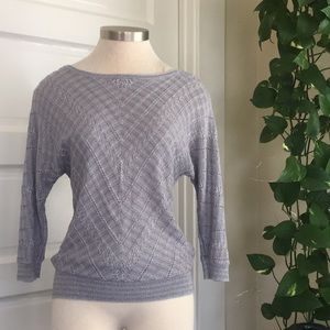 Reversible Silver sweater White House Black Market